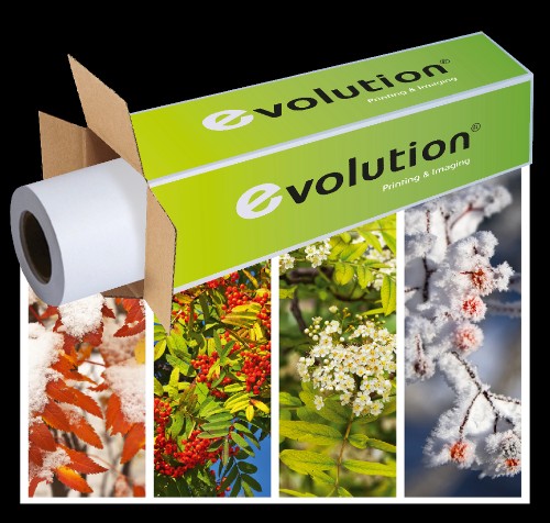 Бумага EVOLUTION  Self-Adhesive Matte Vinyl 278 мкм 1.067х30 м  втулка 2" / 50,8мм  (ex.450L97014)