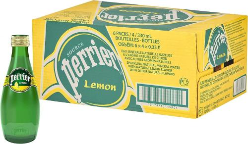 Напиток Perrier с лимонным вкусом газированный стекло 0,33л 24шт/уп