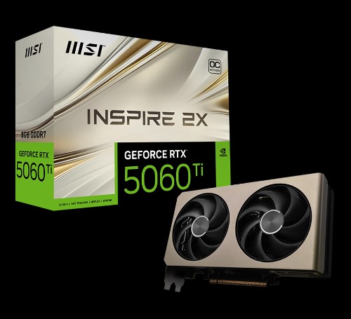 Видеокарта MSI	GeForce RTX 5060 Ti 8G INSPIRE 2X OC