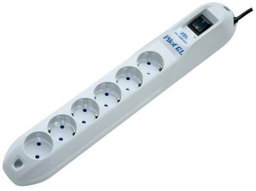 Сетевой фильтр ZIS Pilot GL на 6 розеток 1,8 метра
