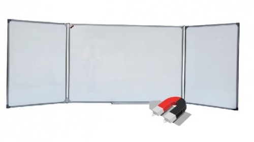 Доска школьная трехэлементная 120х300 магнитно-маркерная BOARDSYS EcoBoard алюм. профиль