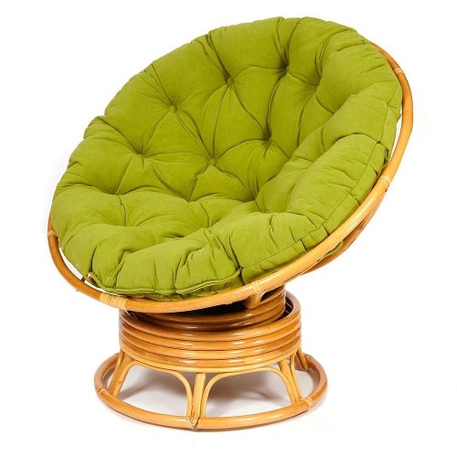 Кресло PAPASAN с подушкой, ткань флок олива/honey