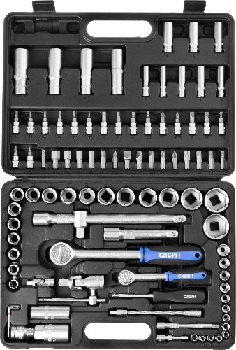СИБИН 94 предм., (1/2"+1/4"), универсальный набор инструмента (27765-H94)