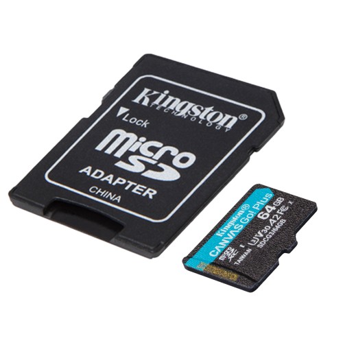 Карта памяти Kingston Canvas Go! Plus microSDXC UHS-I Cl10 +ад (SDCG3/64Gb)