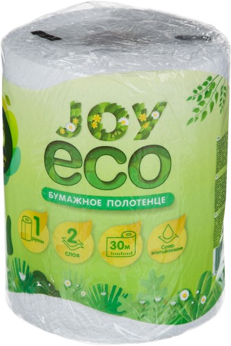 Полотенца бумажные JoyEco 2сл вторич 30м 1рул/уп