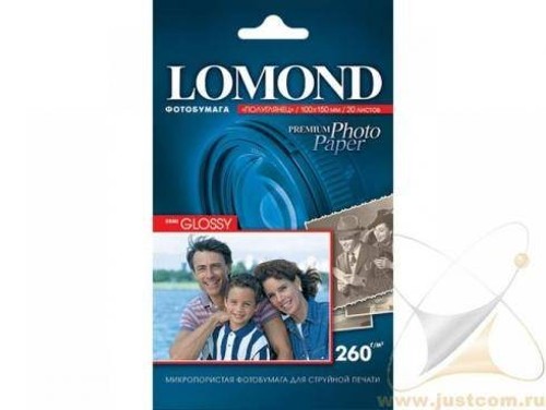 Фотобумага LOMOND для струйной печати(технолог.уп) 10*15 260г/500л
