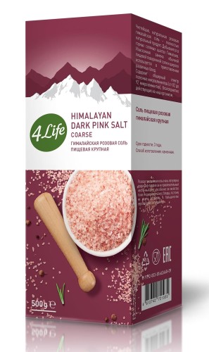 Соль гималайская 4Life розовая крупная, 500г