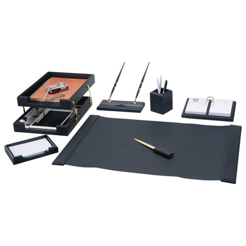 Настольный набор для руководителя BESTAR &quot;Ares&quot;, 7 предметов, двойной лоток, черное дерево, 236354