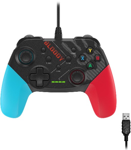 Геймпад A4Tech Bloody GP30 Sports Blue, виброотдача, обратная связь, проводной