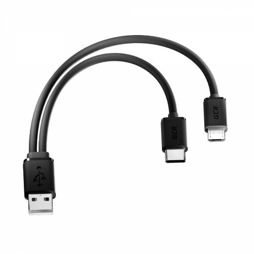 Greenconnect Кабель 0.15m USB 2.0, AM + microB 5pin/CM, Y-образный, черный, 28/28 AWG, GCR-51650 Greenconnect 0.15м USB 2.0, AM + microB 5pin/CM, Y-образный, черный, 28/28 AWG