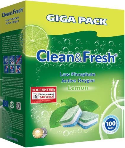 Таблетки для ПММ Clean&Fresh Allin1 (giga) 100шт/уп