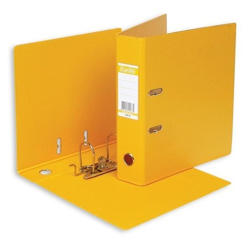 Папка регистратор с арочным механизмом 70 мм Bantex желтая 4933 Папка регистратор с арочным механизмом 70 мм Bantex желтая 4933