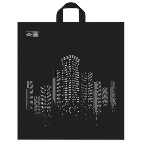 Пакет полиэтиленовый ПНД, 44х40 см, 50 шт., с петлевой ручкой, 50 шт., &quot;Биг сити&quot;, 43 мкм