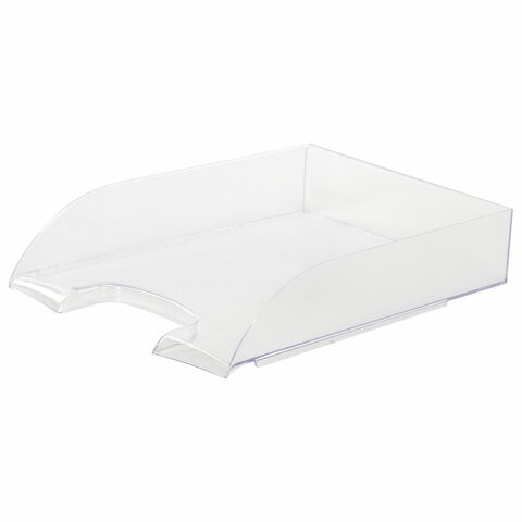 Лоток для бумаг горизонтальный BRAUBERG &quot;Office style&quot;, 320х245х65 мм, прозрачный