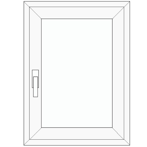 Оконный блок ПВХ Gealan S8000 600*750 01 Weiss/10 Quarzgrau