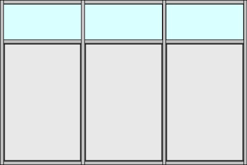 Перегородка мобильная T32 MOBYLIGHT 2400х1600