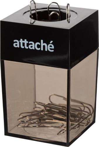 Скрепочница магнитная Attache с металл. скрепками 28 мм, цвет черный