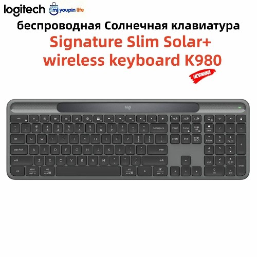 Беспроводная Солнечная клавиатура Logitech Signature Slim Solar+ wireless keyboard K980