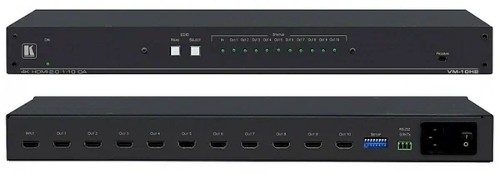Усилитель-распределитель 1:10 HDMI; поддержка 4K60 4:4:4, HDMI 2.0 Kramer VM-10H2