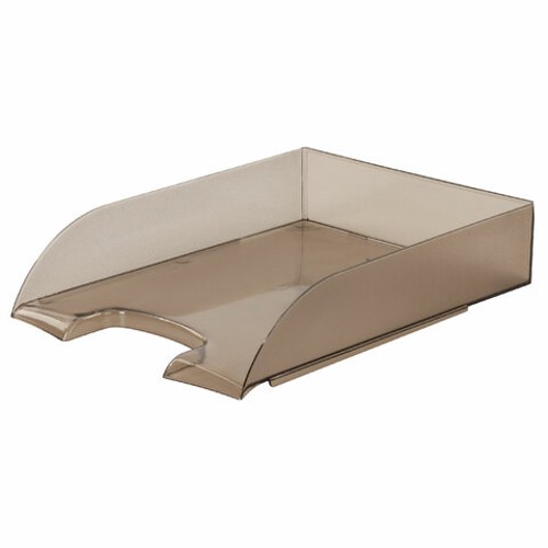 Лоток для бумаг горизонтальный BRAUBERG &quot;Office style&quot;, 320х245х65 мм, тонированный серый