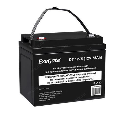 Exegate EX282983RUS АКБ ExeGate DT 1275 (12V 75Ah, под болт М6)