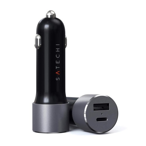 Зарядное устройство Satechi 72W Type-C PD Car Charger, сер/косм, ST-TCPDCCM