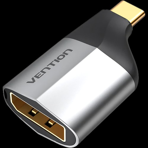 Адаптер-переходник Vention USB CM > DP F Серый Переходник Vention USB Type C M/DP F (TCCH0)