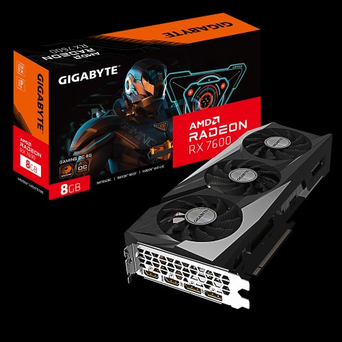 Видеокарта Видеокарта GIGABYTE Radeon RX 7600 GAMING OC 8G GV-R76GAMING OC-8GD