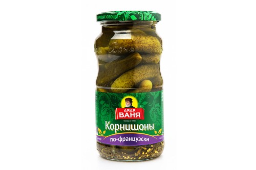 Огурцы Дядя Ваня корнишоны по-французски с/б 460 г