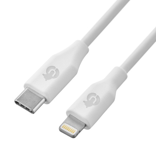 Кабель uBear LIFE, USB-C - Lightning, до 60W, 1.2 м, бел (DC11WH12LF-CL)