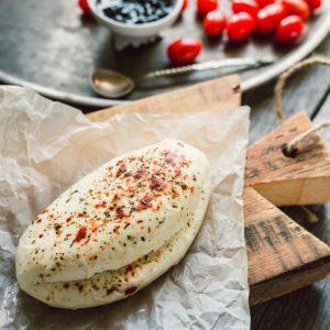 Сыр для жарки "Халлуми с томатами и оливками" МОЛЕОН
