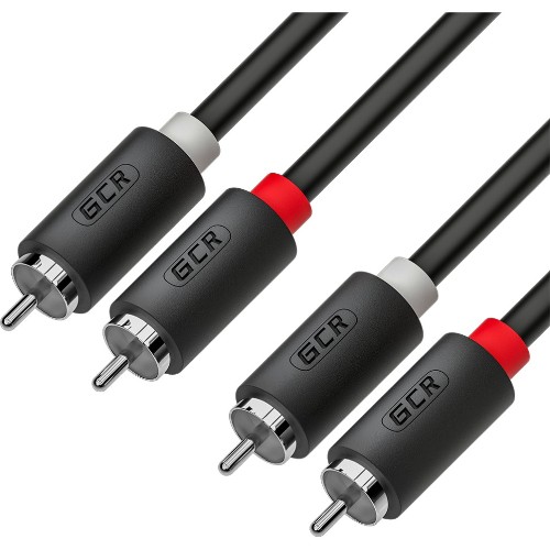GCR Кабель 7.5m аудио 2 х RCA / 2 х RCA , черный, GCR-54132 Greenconnect GCR-54132, 7.5 м