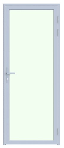 Дверь алюминиевая УНВ-209 (970x2033) комплект со стеклом