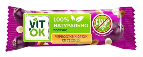 Батончик - конфета неглазированная 'Чернослив и орехи' 36 шт/уп