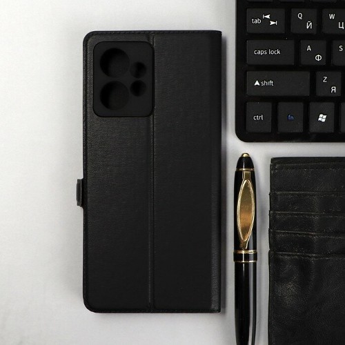 Чехол-книжка Krutoff Eco Book, для смартфона Xiaomi Redmi Note 12, черный Чехол-книжка Krutoff Eco Book, для смартфона Xiaomi Redmi Note 12, черный