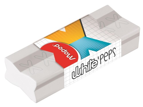 Ластик Maped WHITE'PEPS X прямоугольный,ПВХ,белый,118311