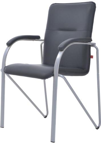 Конференц-кресло FA_SAMBA Silver к/з чёрный DO350/к/з