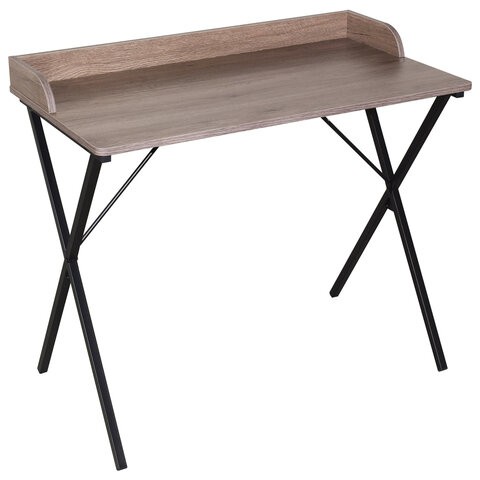 Стол на металлокаркасе BRABIX &quot;LOFT CD-008&quot;, 900х500х780 мм, цвет морёный дуб, 641863