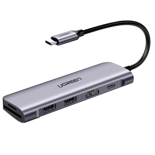 Разветвитель USB UGREEN 6 в 1 , HDMI, 2 x USB 3.0, SD/TF, PD (70411)