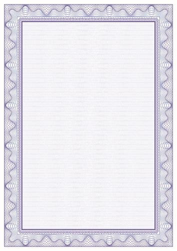 Сертификат-бумага А4  Attache фиолетовая рамка с водяными знаками, 50шт/уп