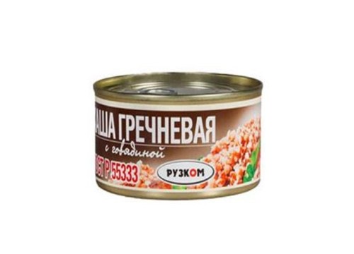 Каша Рузком  гречневая с говядиной ГОСТ, 325г