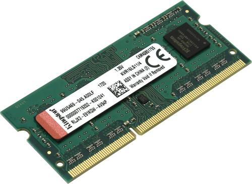 Модуль памяти Kingston 4GB 1600MHz DDR3L CL11 SODIMM 1.35V(KVR16LS11/4WP)