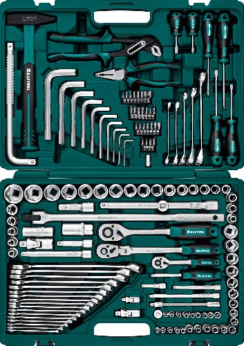 KRAFTOOL EXTREM-142, 142 предм., (1/2"+3/8"+1/4"), универсальный набор инструмента (27889-H142)