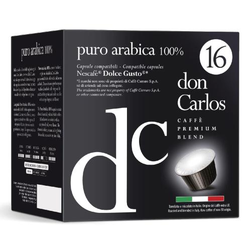 Кофе в капсулах Don Carlos Puro Arabica 100% (DG), 16шт/уп