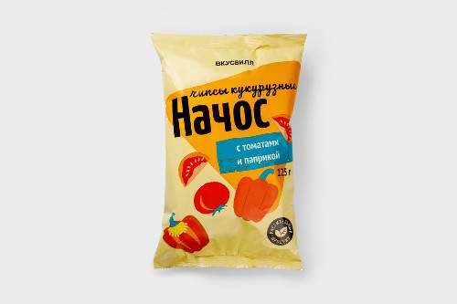 Чипсы кукурузные "Начос" с томатами и паприкой