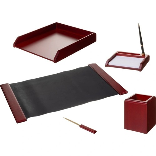 Настольный набор для руководителя M5C-10, 5 предметов, красное дерево Настольный набор для руководителя M5C-10, 5 предметов, красное дерево