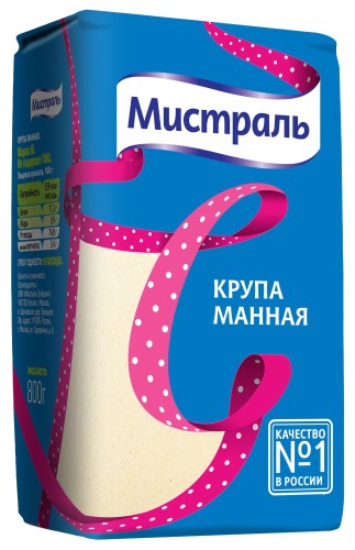 Крупа манная МИСТРАЛЬ, 800г