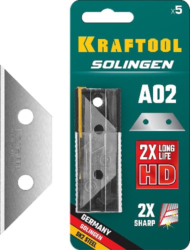 KRAFTOOL Solingen-А02, 5 шт, трапециевидные лезвия (09627-S5)