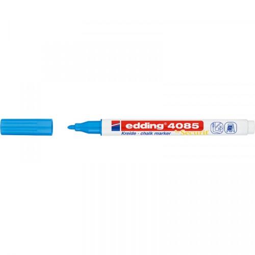 Меловой маркер Edding 4085, круглый наконечник, 1-2 мм Голубой