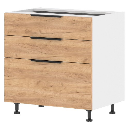Шкаф напольный с ящиками ALVALINE CORSICA MOB 8082.2, дуб бофорд/белый, 800х560х820 мм